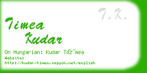 timea kudar business card